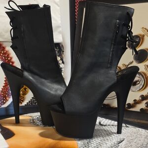 Pleaser Black High Heel Boots